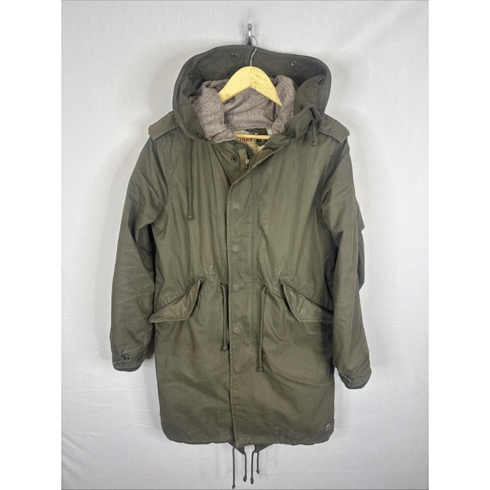 TNA Britannia Military Parka Olive 3-In-1 Jacket Womens Small‎